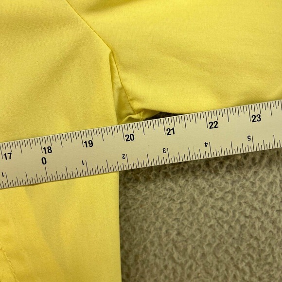 Vintage 70s Bomber Jacket Mens Small Yellow Zip Bomber Talon Pockets Lightweight - Picture 4 of 10